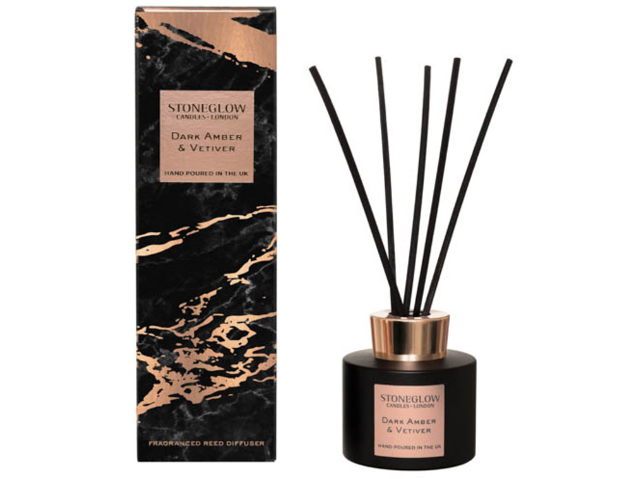 Темная амбра и ветивер / Диффузор с палочками 120 мл / StoneGlow