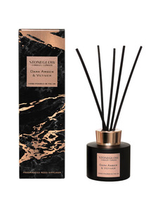 Темная амбра и ветивер / Диффузор с палочками 120 мл / StoneGlow