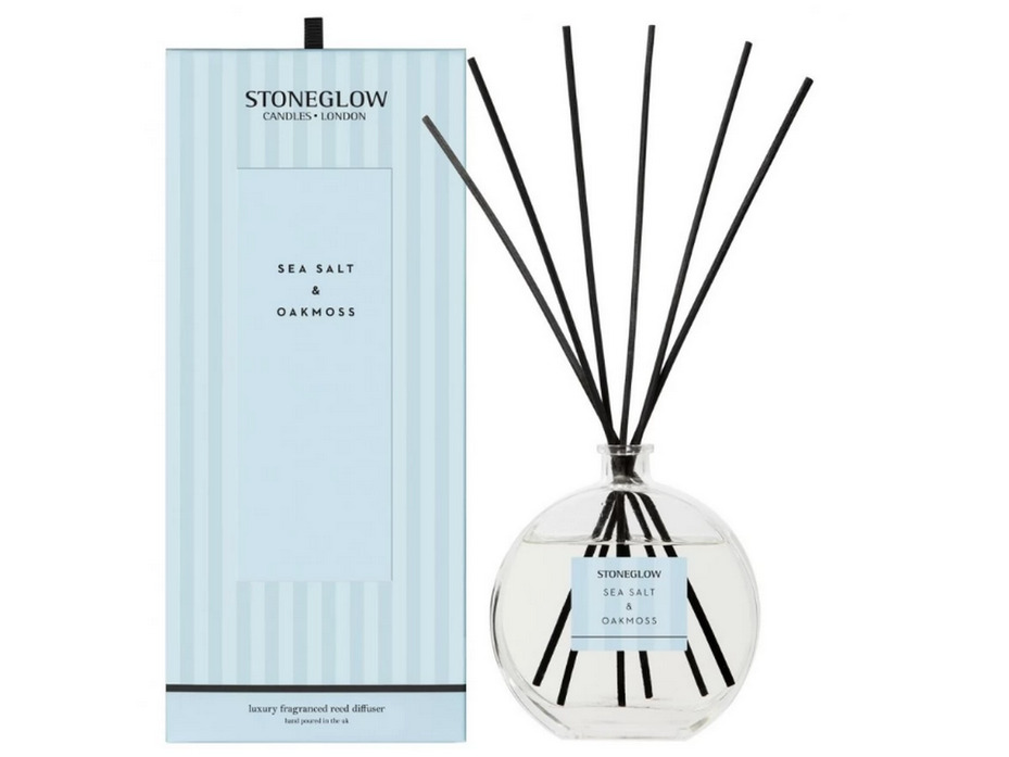 Морская соль и белый мох / Диффузор с палочками 460 мл / StoneGlow