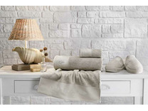 Набор полотенец с тапками Anchor махровые 30*50, 50*90, 75*150 / Tivolyo Home