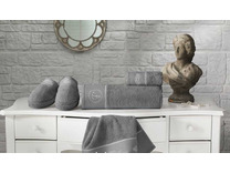 Набор полотенец с тапками Anchor махровые 30*50, 50*90, 75*150 / Tivolyo Home