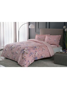 Постельное белье с простыней на резинке Rain сатин 1.5 сп / Tac