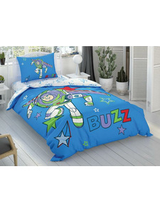 Постельное белье с простыней на резинке Story Buzz ранфорс 1,5 сп / Tac