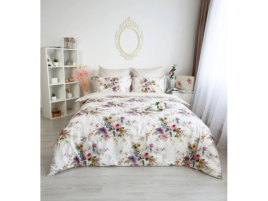 Постельное белье Finola сатин делюкс Евро макс сп / Tivolyo Home