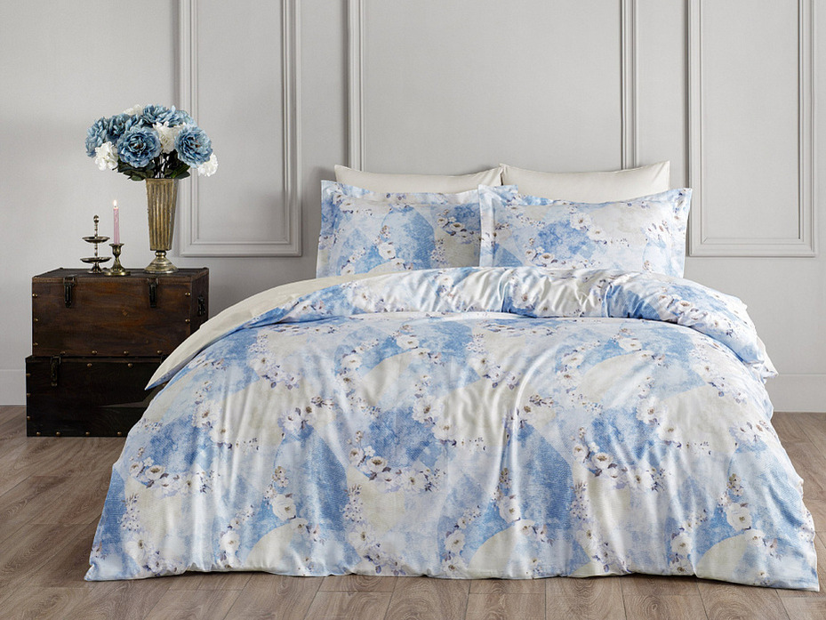 Постельное белье New rose сатин deluxe Семейный сп / Тivolyo Home