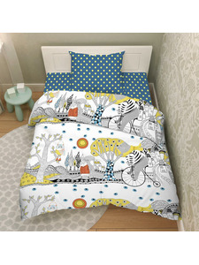 Постельное белье 9988 (17) У лесной тропы поплин 1,5 сп / Василиса