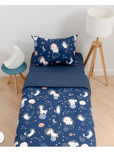 Постельное белье с простыней на резинке 70780 (24) Косме поплин 1,5 сп / Василиса