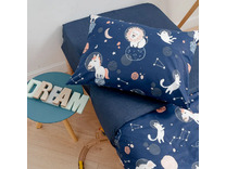 Постельное белье с простыней на резинке 70780 (24) Косме поплин 1,5 сп / Василиса