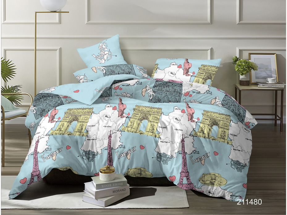 Постельное белье 211480 У поплин 1,5 сп / Спать Пора