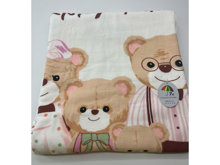 Плед ZH 118 Веселая семья махровое 110*110 / 7-я