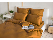 Пододеяльник 213KL-949 горчица сатин однотонный 145*215 / Tia