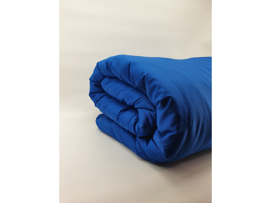 Пододеяльник 213KL-052 синий сатин однотонный 200*220 / Tia