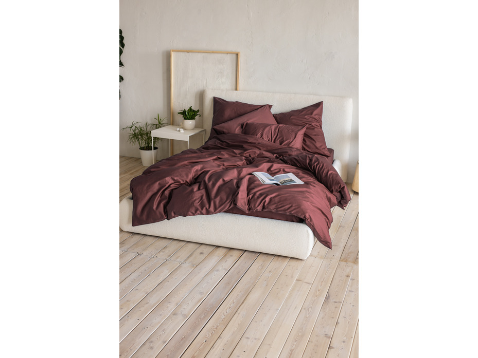 Пододеяльник KL-5(325) гладкий сливовый сатин однотонный 200*220 / Tia