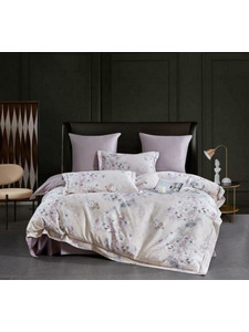 Постельное белье с простыней на резинке 2149-6/160 сатин премиум Евро сп / Asabella