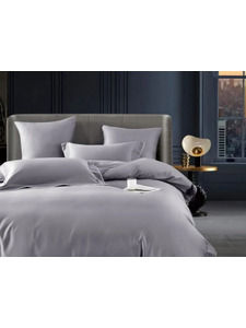 Постельное белье 2243-6 Серый фланель Евро сп / Asabella