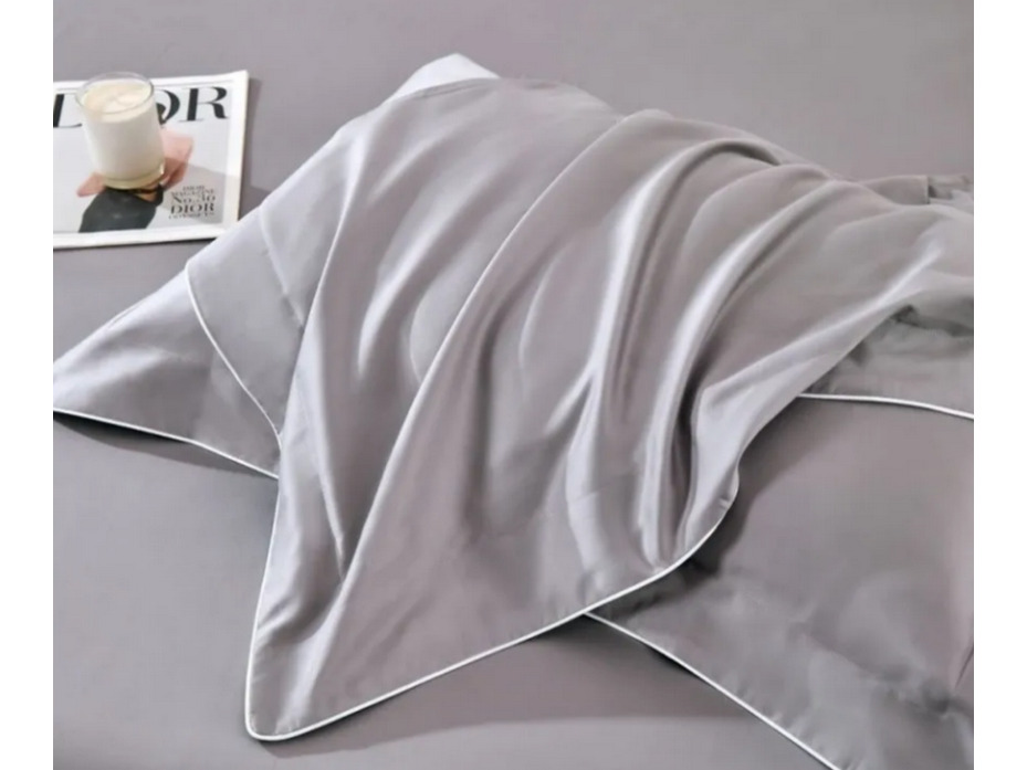 Постельное белье 2243-6 Серый фланель Евро сп / Asabella