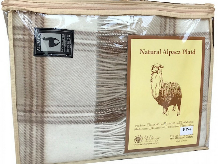 Плед PP-17 шерсть альпака 170*210 / Incalpaca