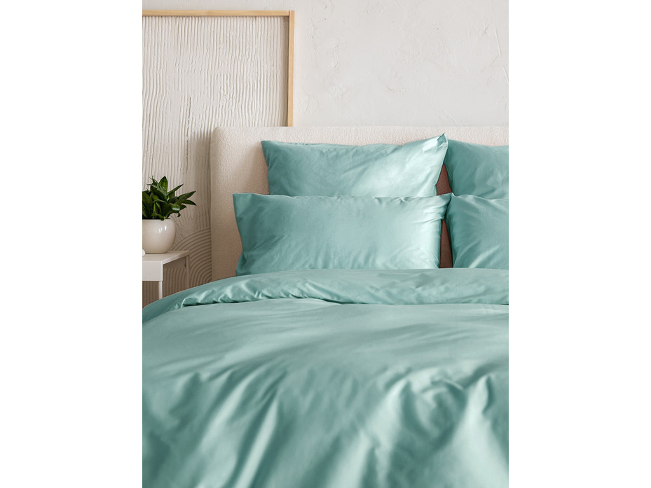 Пододеяльник 213KL-506 мята сатин однотонный 145*215 / Tia Пододеяльник 213KL-506 мята сатин однотонный 145*215 / Tia