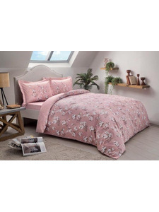 Постельное белье с простыней на резинке Lennie сатин 1.5 сп / Tac