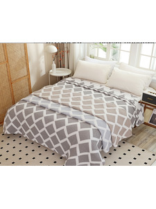 Покрывало 4608312 Белые ромбы хлопковое 150*200 / 7-я