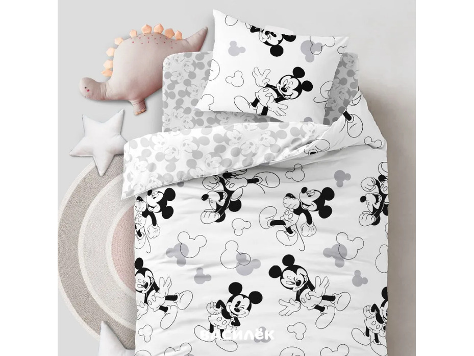 Постельное белье 500341 (24) Микки бязь 1,5 сп / Василиса