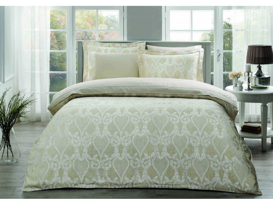 Постельное белье Melbury лен Евро сп / Tivolyo Home Постельное белье Melbury лен Евро сп / Tivolyo Home