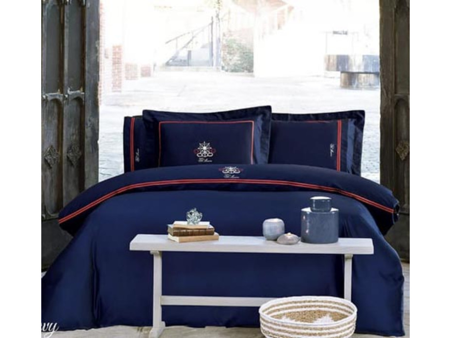 Постельное белье Navi nakisli сатин делюкс nakisli Евро сп / Тivolyo Home