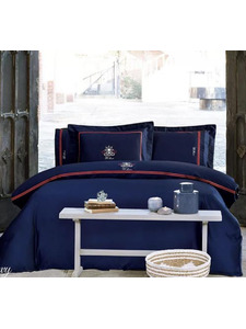 Постельное белье Navi nakisli сатин делюкс nakisli Евро сп / Тivolyo Home