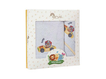 Набор детский Little Racer полотенце с капюшоном 75*75 см., полотенце 70*140 см / Arya