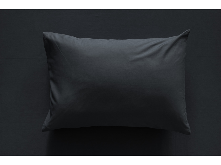 Наволочка KL-5 (007) черный сатин однотонный 50*70 / Tia