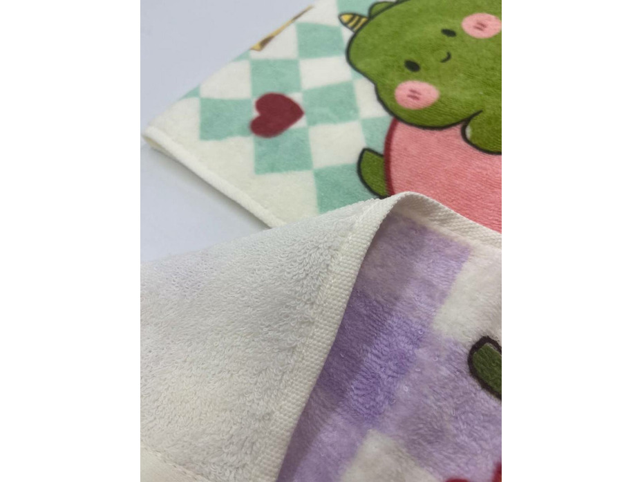 Полотенце 1502264 Дракончики НГ велюровое 25*50 / 7-я