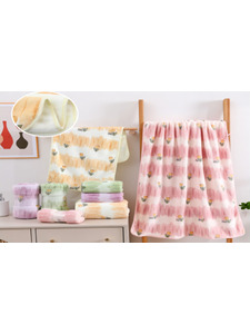 Полотенце 1805860 Цветы микрофибра 50*90 / 7-я