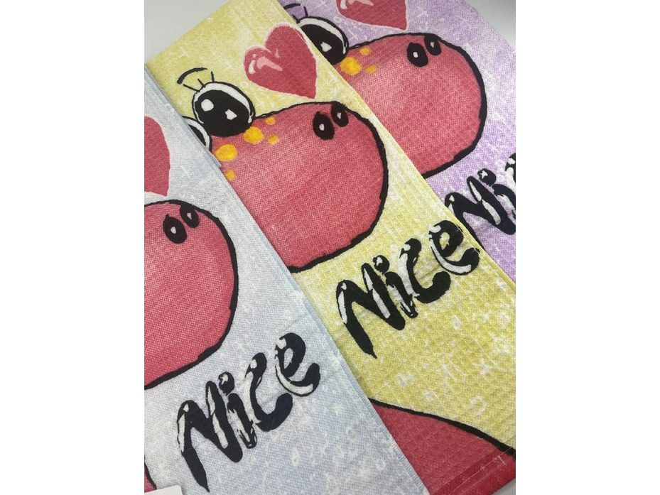 Полотенце 2204361 Дракон в колпаке вафельное 35*75 / 7-я