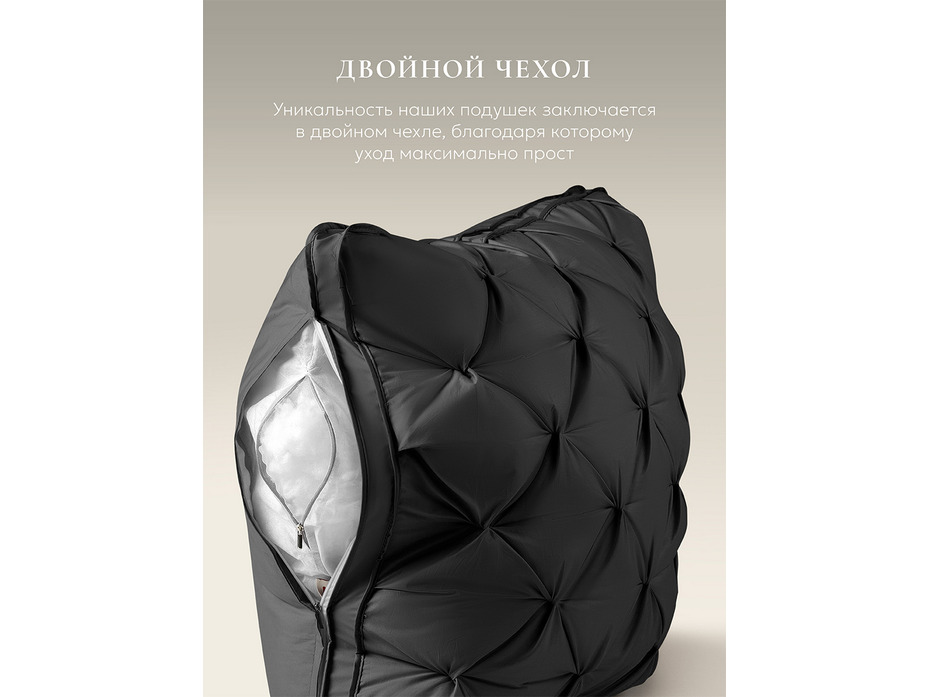 Подушка EC-5988 Delux 3D graphite синтетическое волокно 65*65 / Espera Подушка EC-5988 Delux 3D graphite синтетическое волокно 65*65 / Espera