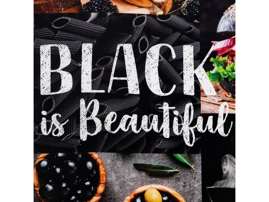 Полотенце 4932565 Black саржа 40*73 / Этель