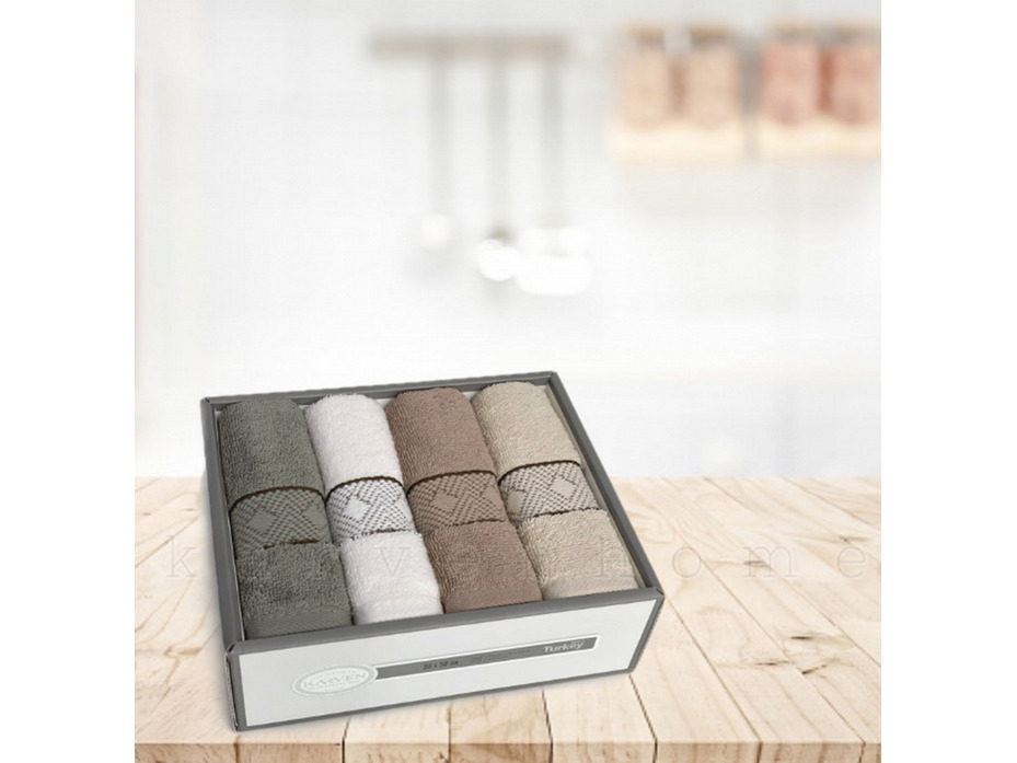 Набор полотенец HM 731 Side махровые (30*50, 4 шт) / Karven