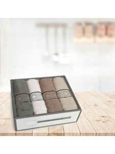 Набор полотенец HM 731 Side махровые (30*50, 4 шт) / Karven