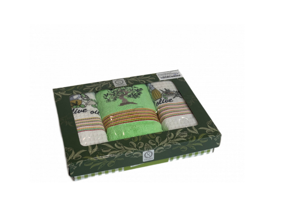 Набор полотенец HM 746 V6 Кофе вафельные 40*60 (3 шт) / Karven