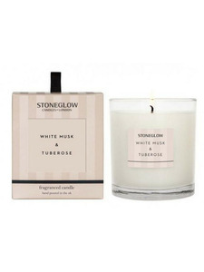 Белый мускус и Тубероза, Свеча в стеклянном стакане / Stoneglow