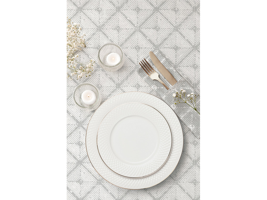 Скатерть 775469 Призма на светлом хлопковая 144*200 / Verossa