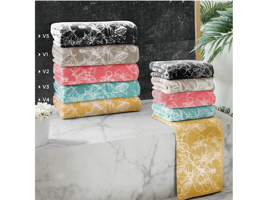 Полотенце H 1008 Sarev seniorita махровое 85*150 / Karven