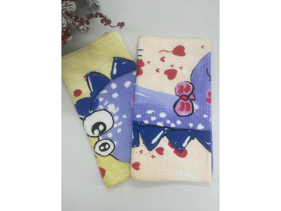 Полотенце 2204362 Динозавр Hi НГ вафельное 35*75 / 7-я