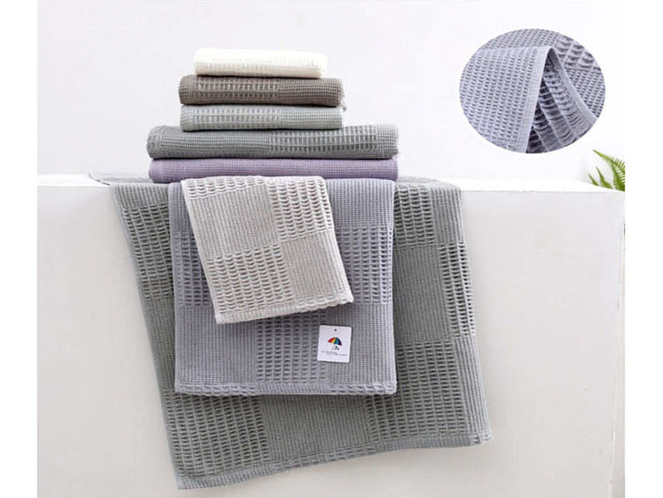 Полотенце 1506399 Квадраты вафельное 70*140 / 7-я