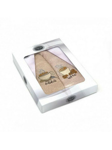 Набор полотенец Yuvarlak латте НМ 702 махровые D 60 (2 шт) / Karven