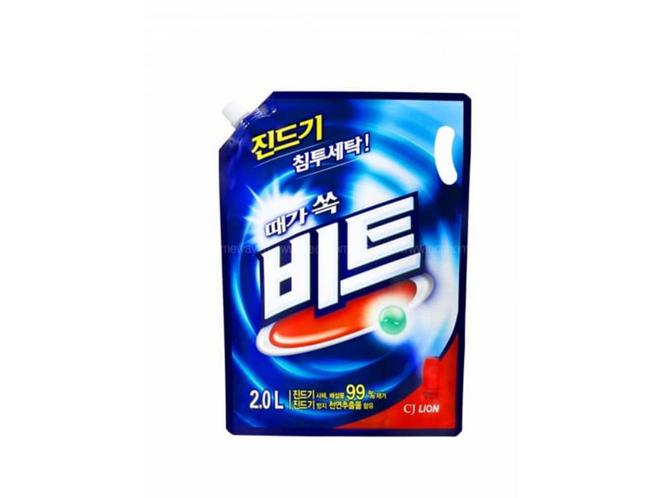 Жидкое средство Beat для ручной и автоматической стирки, мягкая упаковка 2000 мл / Lion