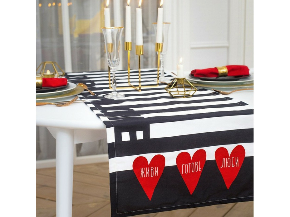 Дорожка 4026189 Живи, готовь, любви саржа 40*146 / Этель Дорожка 4026189 Живи, готовь, любви саржа 40*146 / Этель