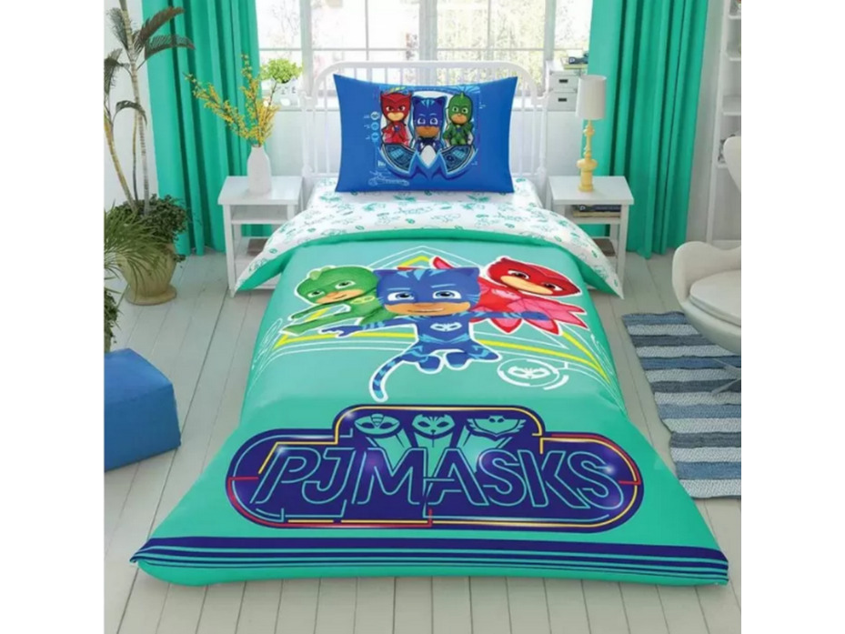 Постельное белье с простыней на резинке Герои в масках Pj Masks Move ранфорс 1,5 сп / Tac Постельное белье с простыней на резинке Герои в масках Pj Masks Move ранфорс 1,5 сп / Tac