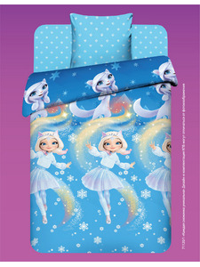 Постельное белье 71120 (17) Каждая снежинка уникальна Царевны поплин 1,5 сп / Василиса
