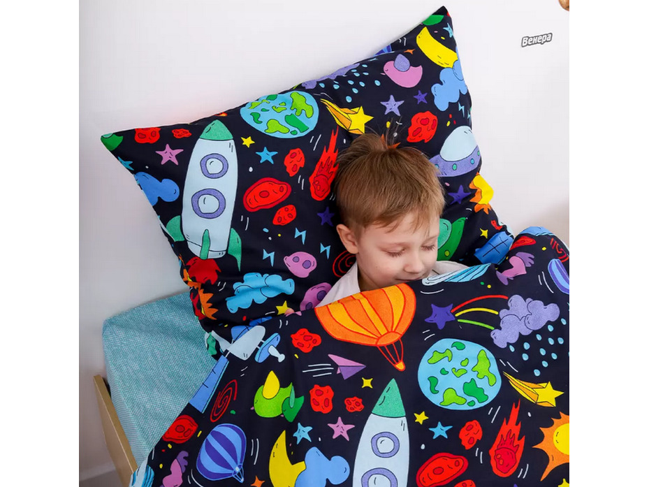 Постельное белье 500085(17) Космос бязь 1,5 сп / Василиса