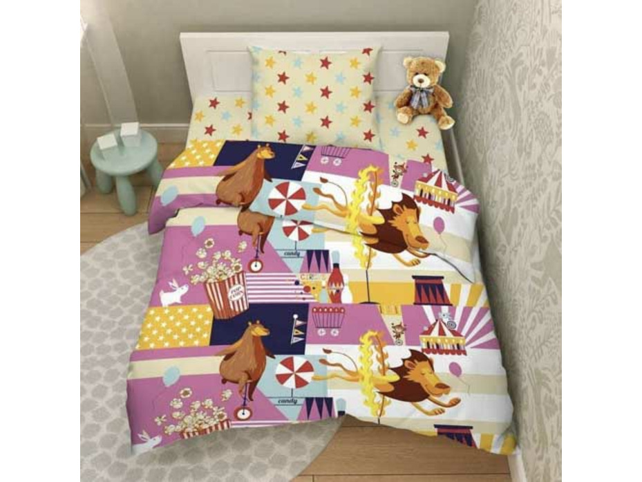 Постельное белье 96804 (17) Цирк бязь 1,5 сп / Василиса Постельное белье 96804 (17) Цирк бязь 1,5 сп / Василиса